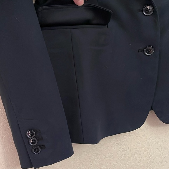 Banana Republic Navy Blue Suit Jacket Blazer 2 Button Cotton/Lyocell/Stretch • 8 - Picture 8 of 11